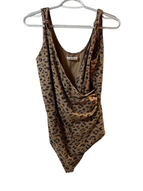 Abercrombie and Fitch Womans XL leopard print bodysuit